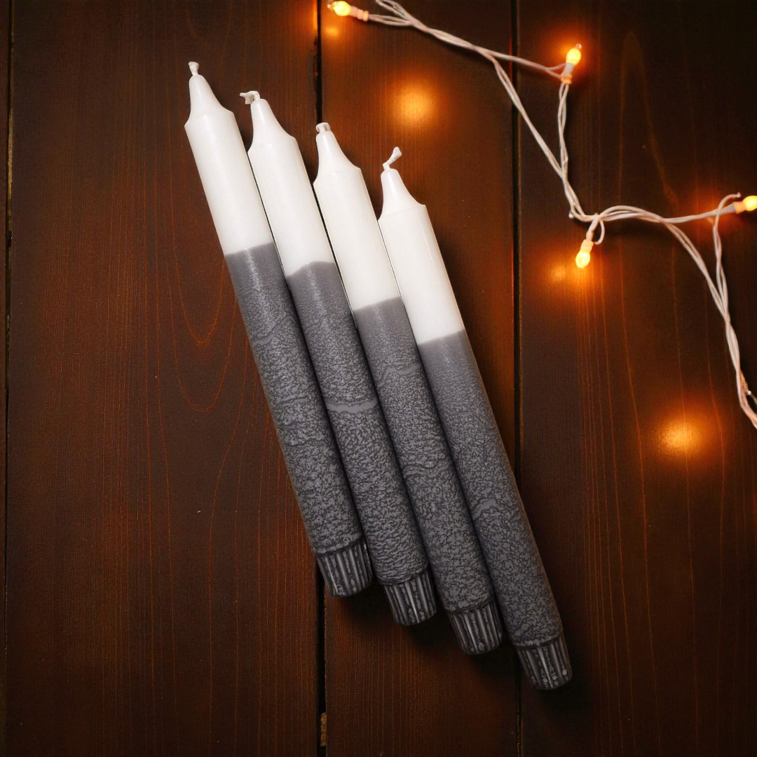 Svört aðventukerti – 4 stk