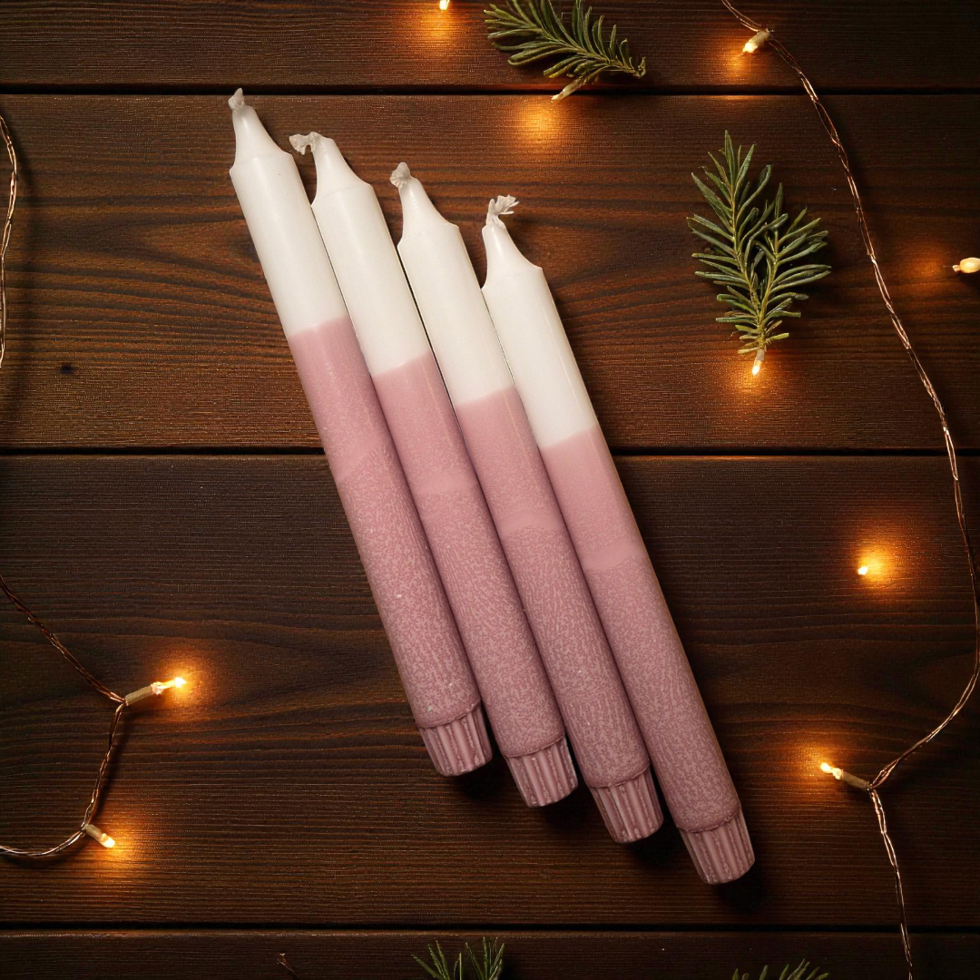 Beige aðventukerti – 4 stk