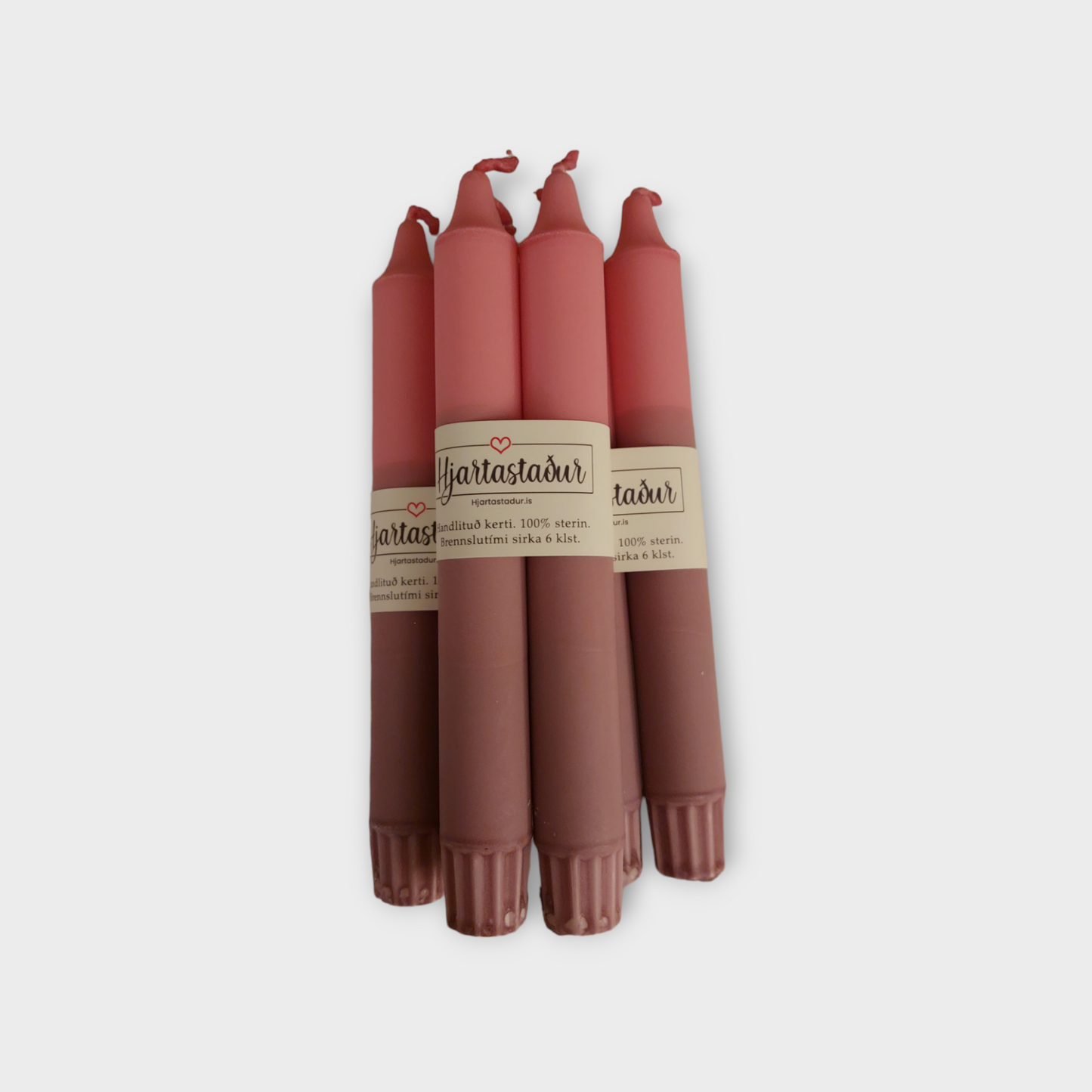 Kerti Bleik & Fjólu | 2 stk Handlituð