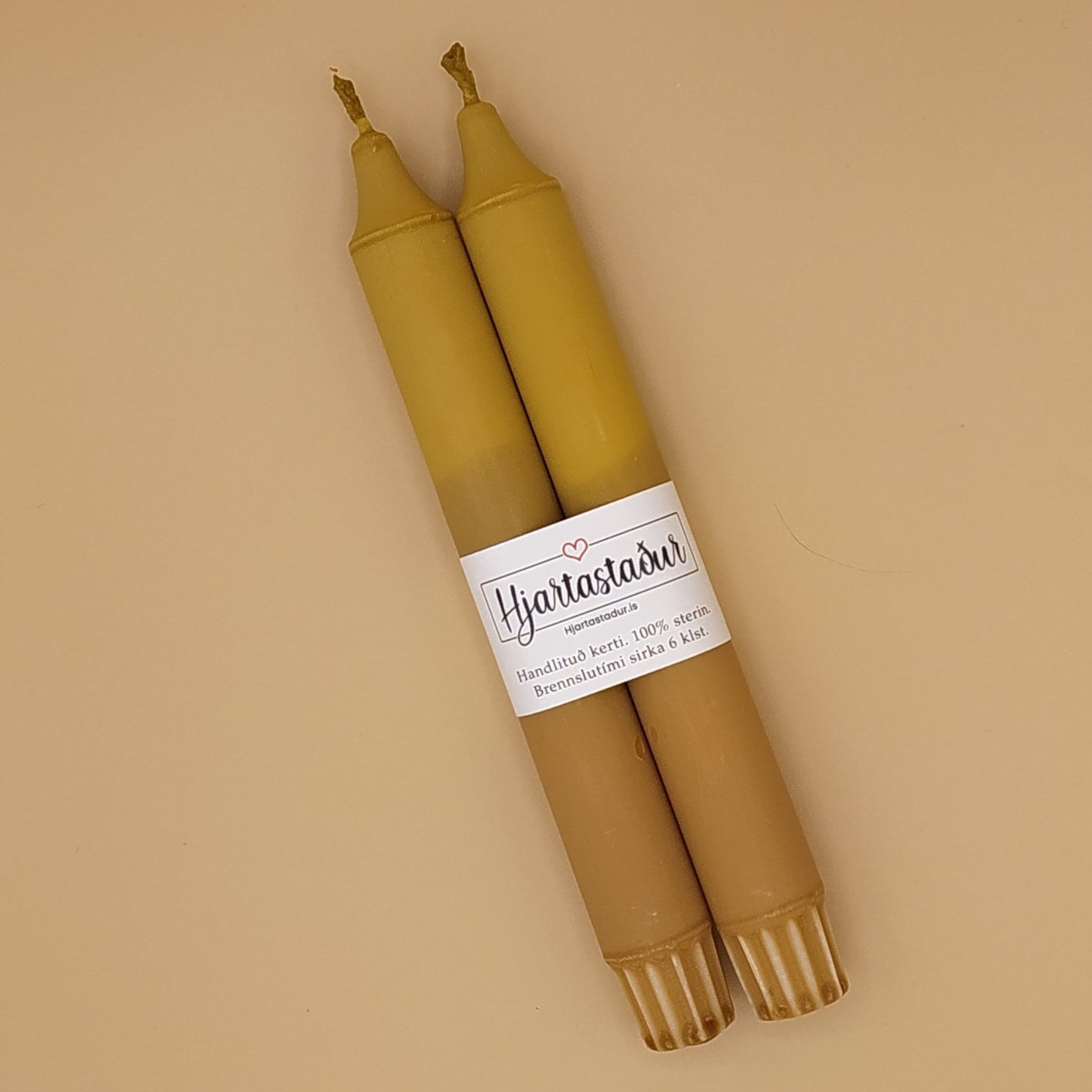 Kerti Brún | 2 stk Handlituð kerti