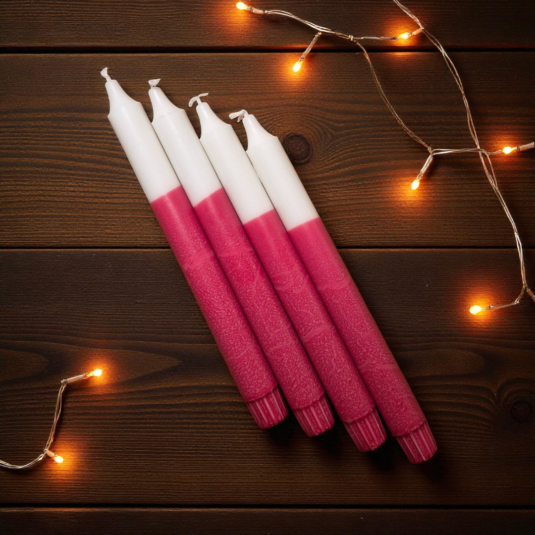 Rauð aðventukerti – 4 stk