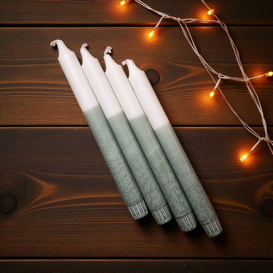 Græn aðventukerti – 4 stk