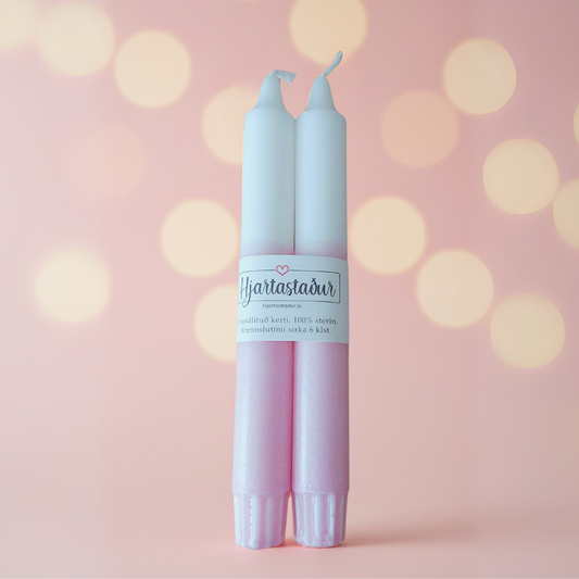 Kerti | Bleika Slaufan 2stk - Hálflituð bleik