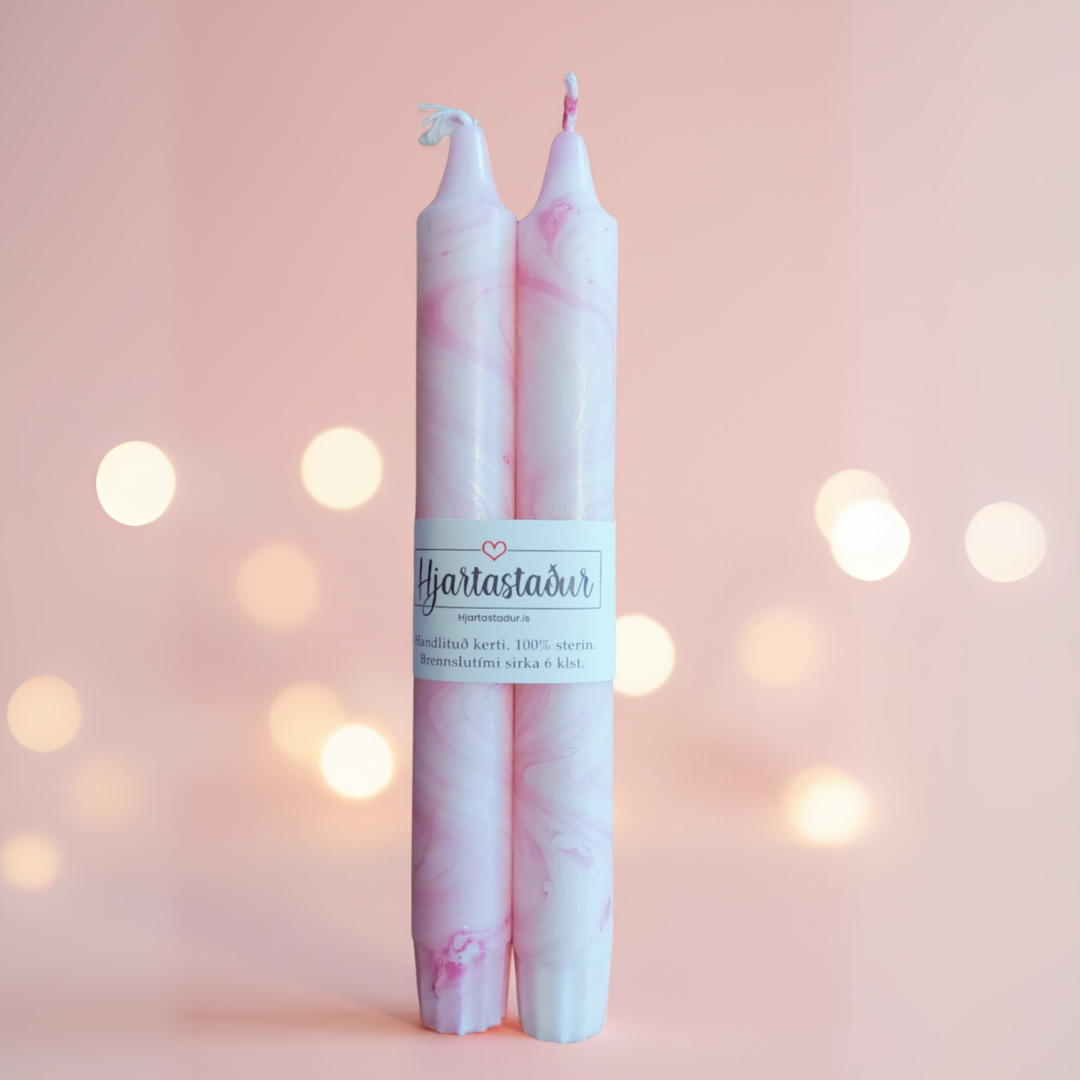 Kerti | Bleika Slaufan 2stk - Marmarakerti